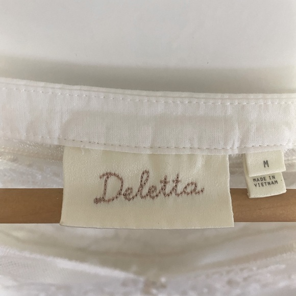 ANTHROPOLOGIE Deletta Linen Top with Lace - Picture 9 of 11